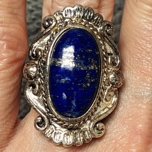 Chonky Lapis Silver Ring!!!